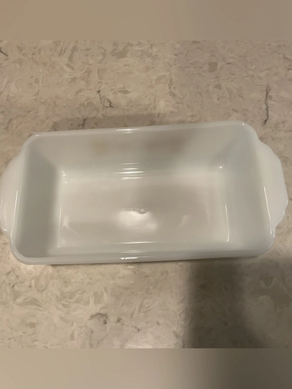 Vintage Fire King 1960s Milk Glass “Sheaves of Wheat” Loaf Pan Casserole